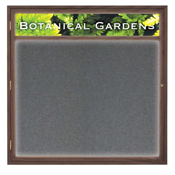 United Visual Products Open Faced Traditional Corkboard, 36x24" UV641A-BRONZE-BLACK - main